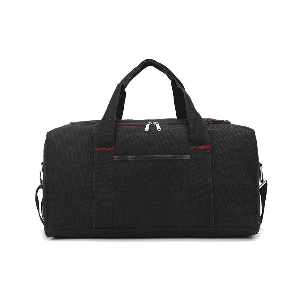 (Noir) Sac de voyage en toile pour homme, grand format, organisateur de voyage, sac de voyage pour femme, sac