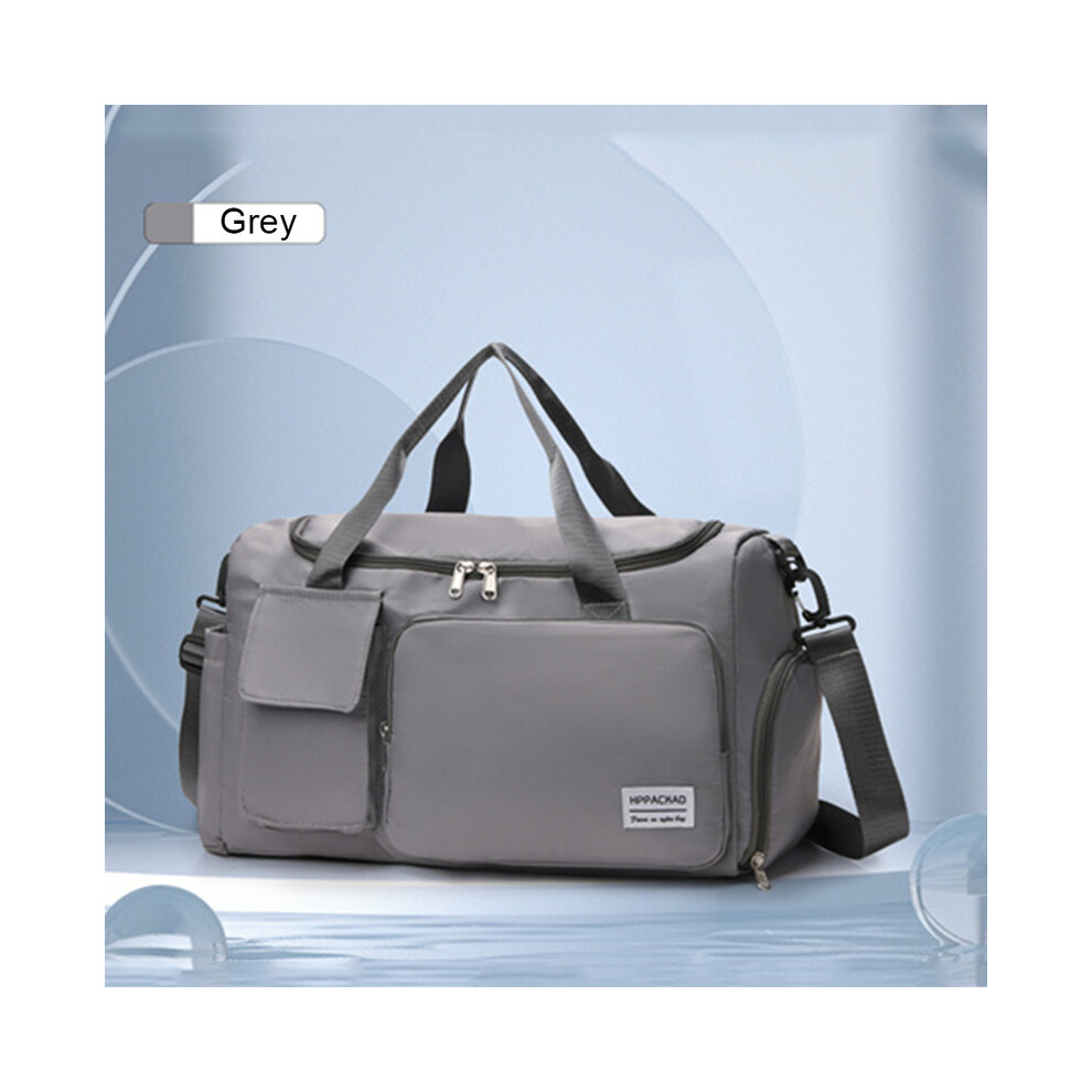 Sac de sport Oxford (gris), grande capacité, idéal pour les voyages, le fitness, le yoga