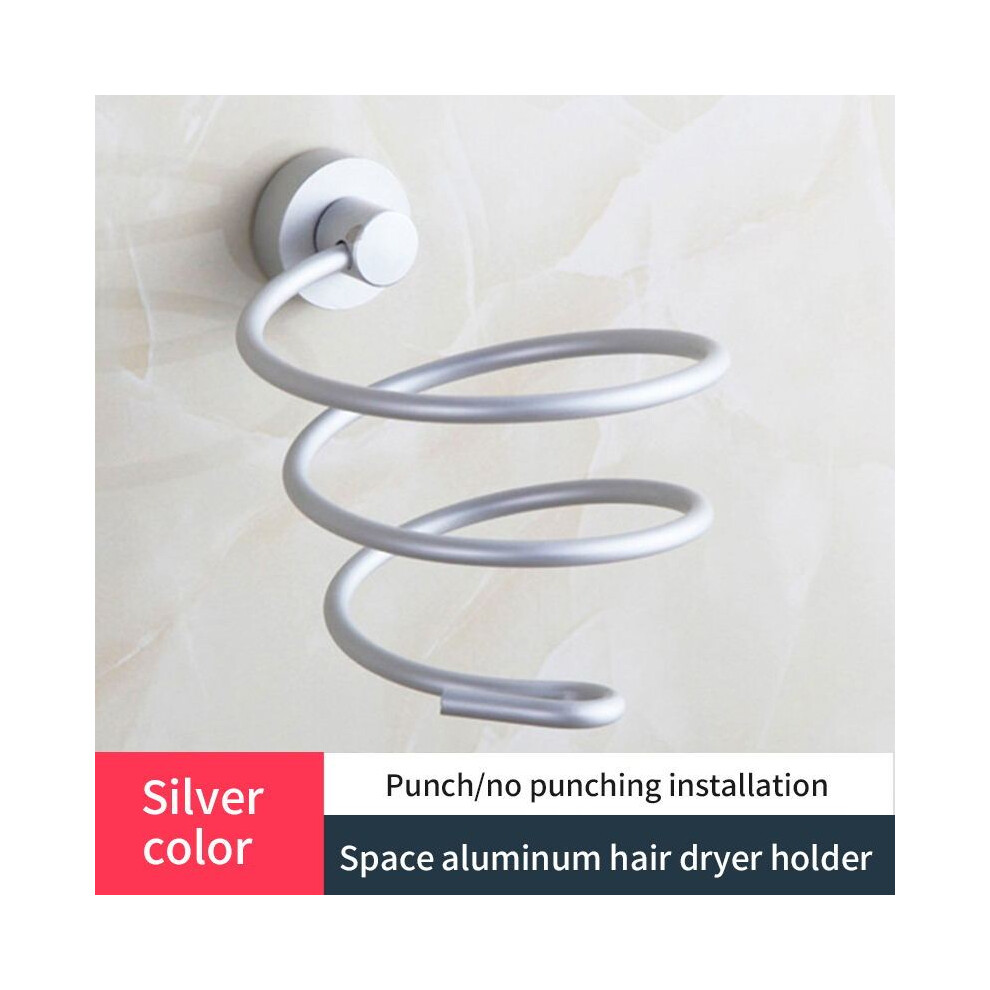 (Sivler) Support de rangement pour sèche-cheveux, accessoires de salle de bain, support pour sèche-cheveux et