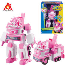 (Dizzy)Super Wings 7" Robot série 2" Transform Robot Mini Figurine d'action Transformation Jouet Chariot élévateur