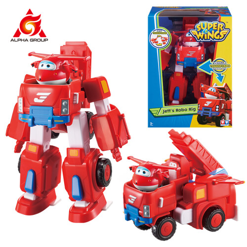 (Jet)Super Wings 7" Robot série 2" Transform Robot Mini Figurine d'action Transformant Jouet Chariot élévateur