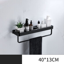 (40 cm avec tige) Étagère pour accessoires de salle de bain 30/40/50 cm Étagère murale pour accessoires de salle