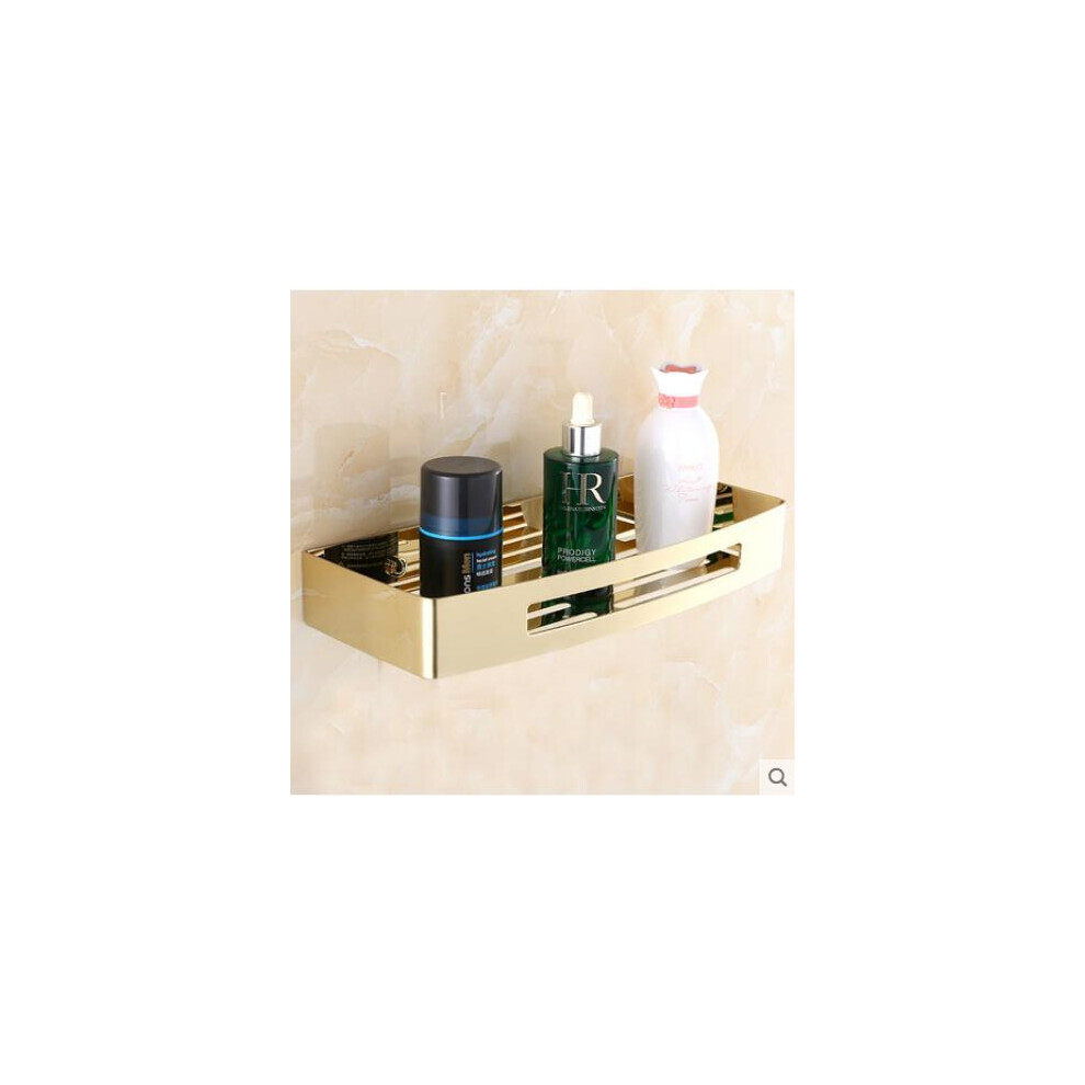 (or à un seul niveau) Étagère murale carrée pour accessoires de salle de bain, noir/or/or rose/blanc, porte-savon,