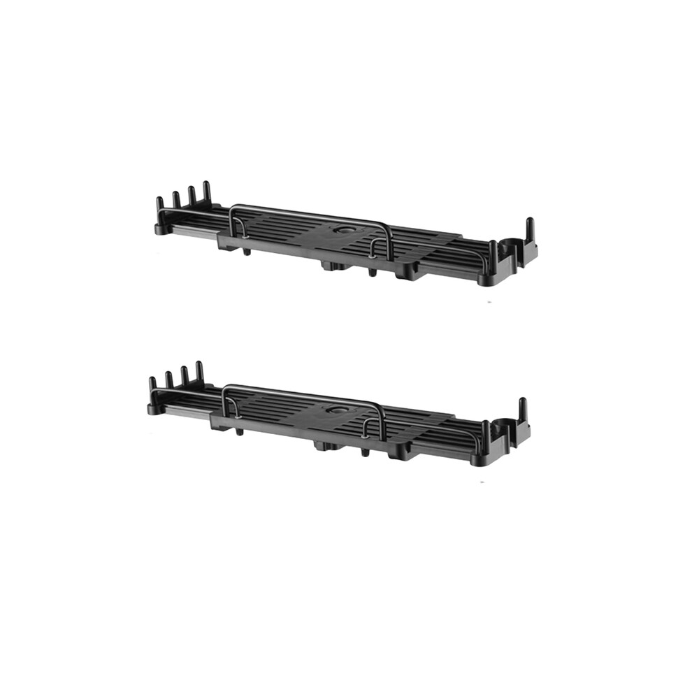 (2 pièces noir) Étagère de douche extensible Étagère pour accessoires de salle de bain sans perçage Bac à shampoing