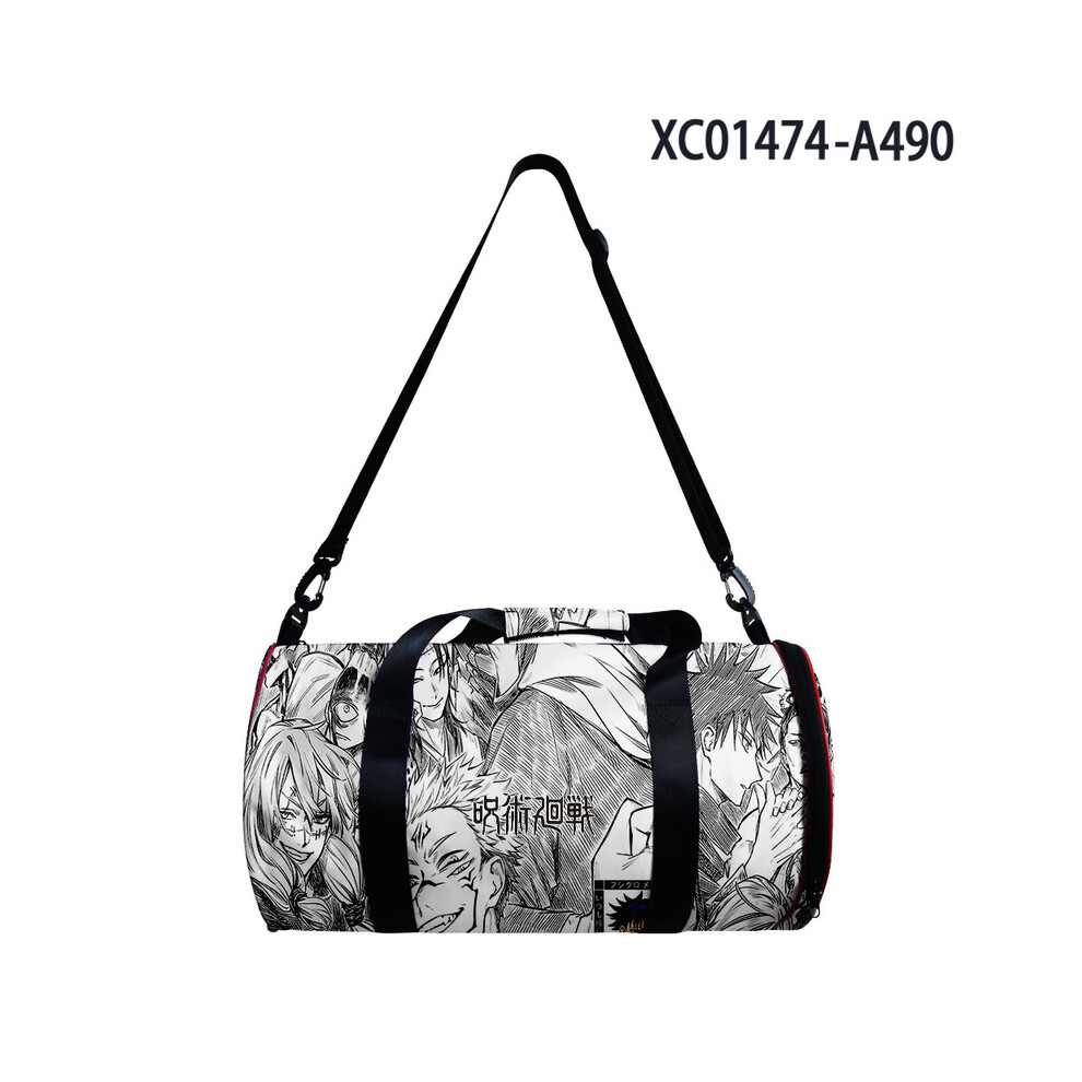 (Bourgogne) Sac à bandoulière de sport pour hommes et femmes, sac à bandoulière de yoga en forme de tonneau, sac