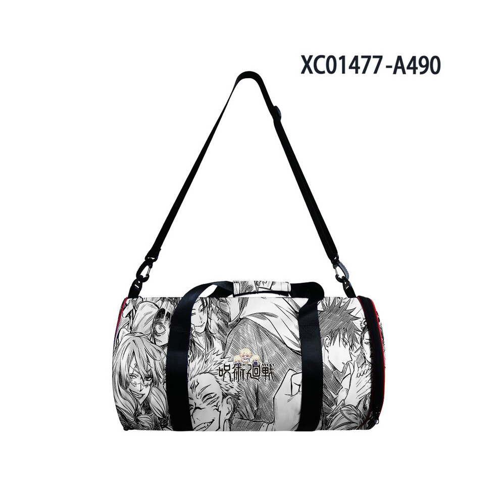 (Argent) Sac à bandoulière de sport pour hommes et femmes, sac à bandoulière de yoga en forme de tonneau, sac