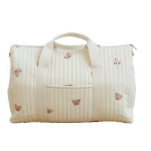 -2 grands sacs de maternité pour sacs à langer pour bébé Organisateur de broderie de fleurs Sac mère Sac de voyage