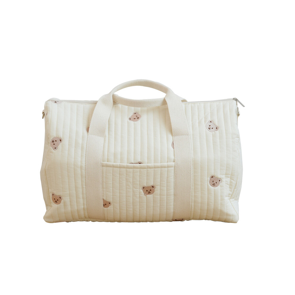 -2 grands sacs de maternité pour sacs à langer pour bébé Organisateur de broderie de fleurs Sac mère Sac de voyage