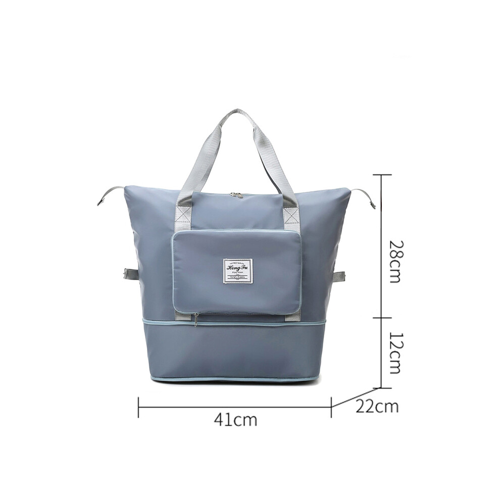 (bleu) Sacs de voyage multifonctionnels, sacs à bandoulière pliables, sacs de sport portables, sacs à main, vêtements