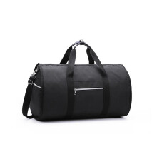 (Noir) Sac de rangement portable de luxe pour costume 2 en 1, valise d'affaires, sac à vêtements pour hommes,