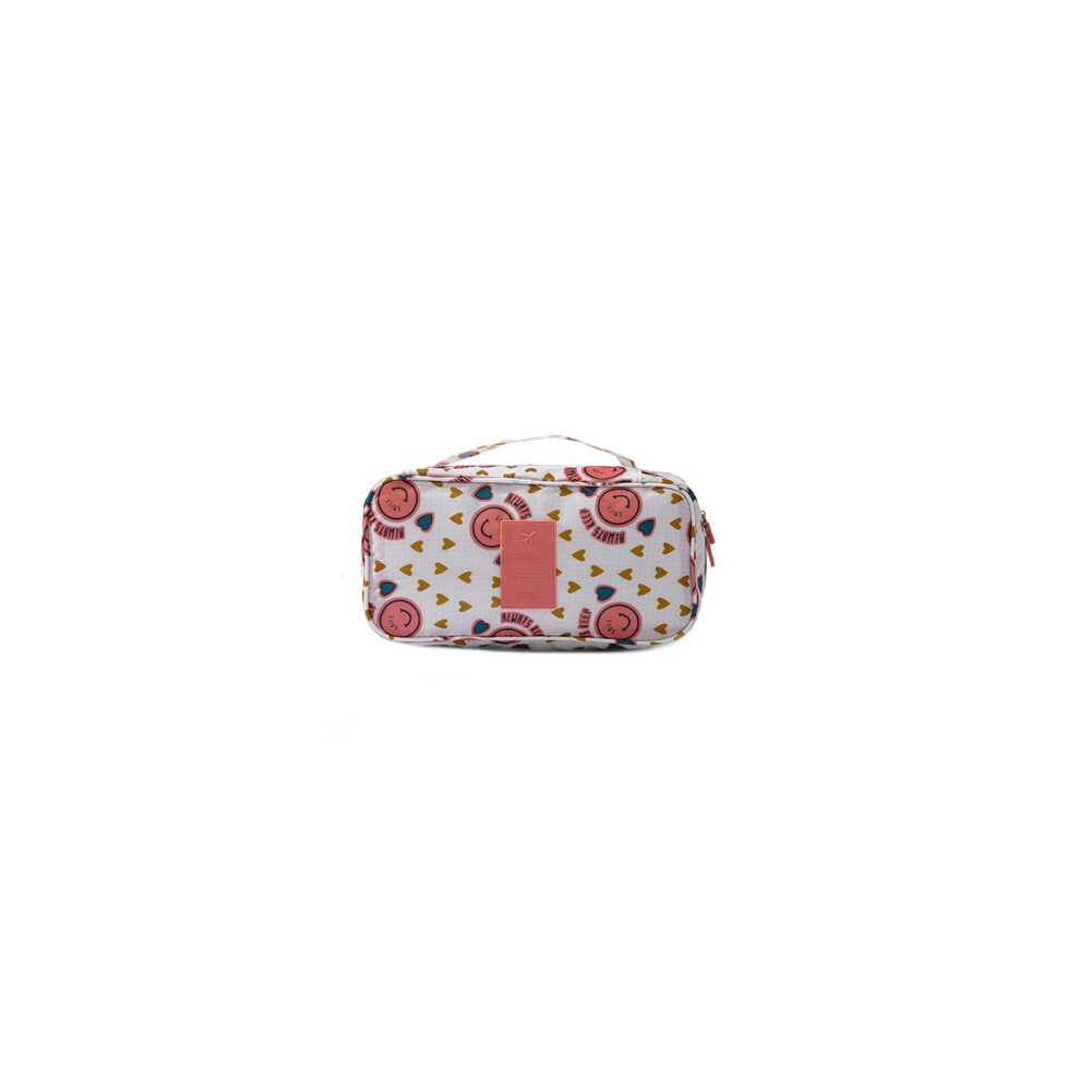 (Smiley) Sac de rangement pour soutien-gorge pour femme, sac de voyage, sac à sous-vêtements, organisateur de