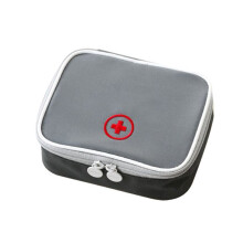 (Gris) Sac de rangement pour médicaments de premiers secours Kit médical d'urgence Enveloppe de survie Équipement