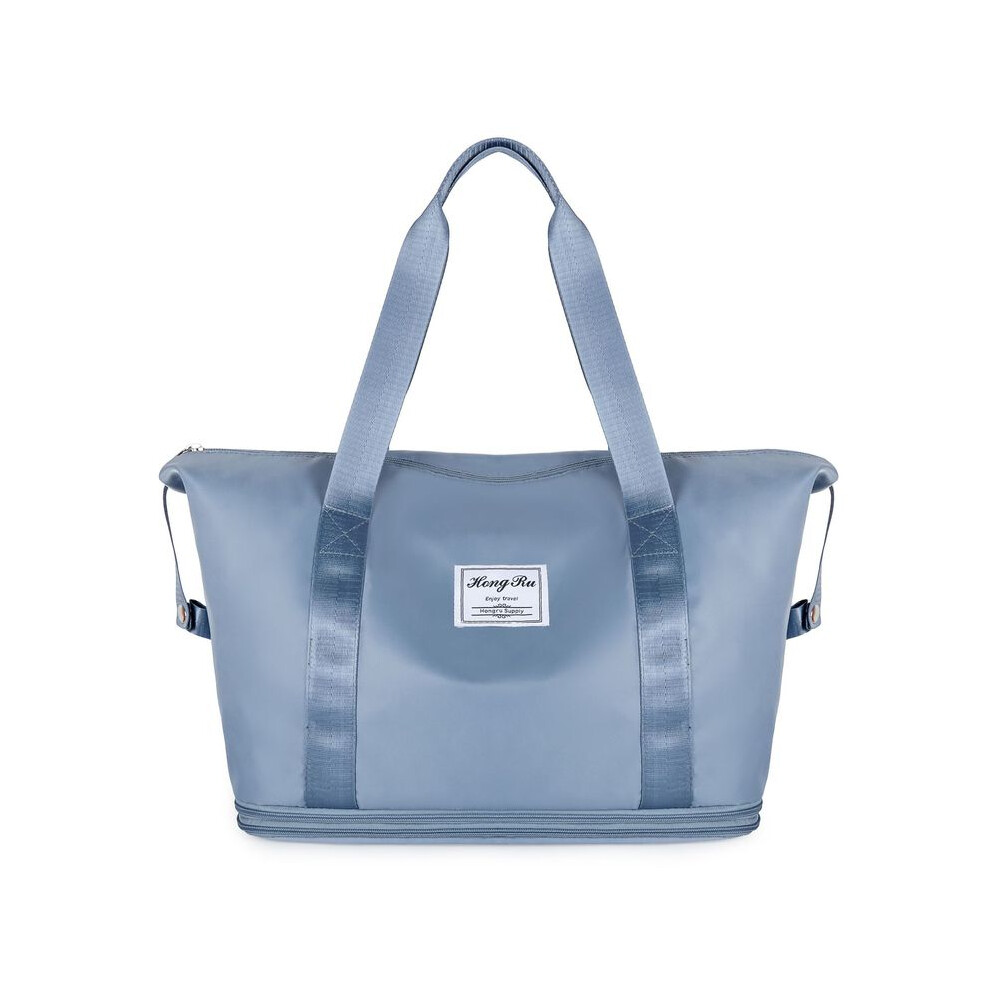 Sac de sport imperméable (bleu), sac de sport, fitness, gym, yoga, double rangement, grande capacité, sac à main,