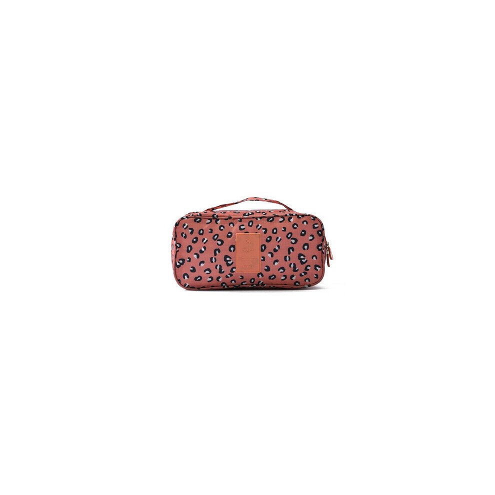 (Motif léopard) Sac de rangement pour soutien-gorge pour femme, sac de voyage, sac à sous-vêtements, organisateur