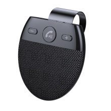 (Noir) Haut-parleurs de voiture sans fil Kit mains libres Bluetooth multipoint pour téléphone Pare-soleil Accessoires