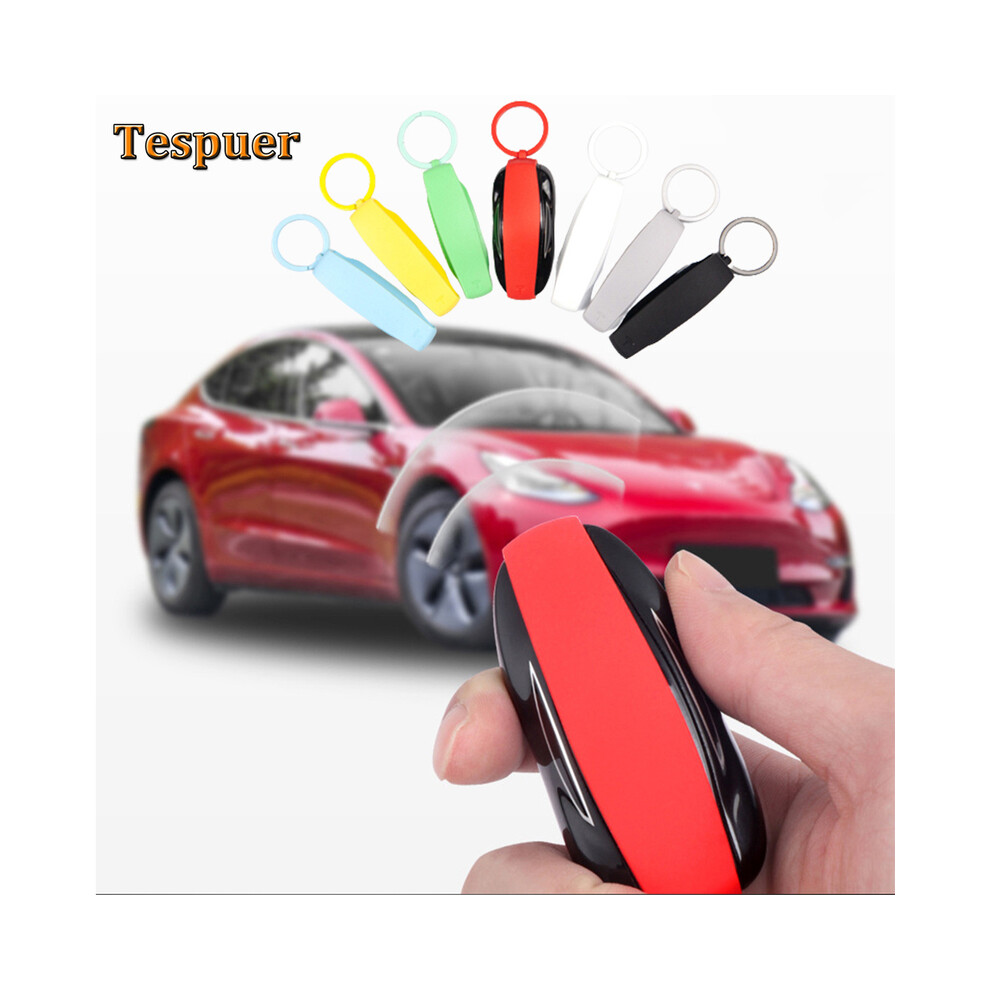 (Blanc) Modèle S porte-clés couverture pour modèle 3 2022 modèle Y accessoires 2021 modèle X bikini clé de voiture