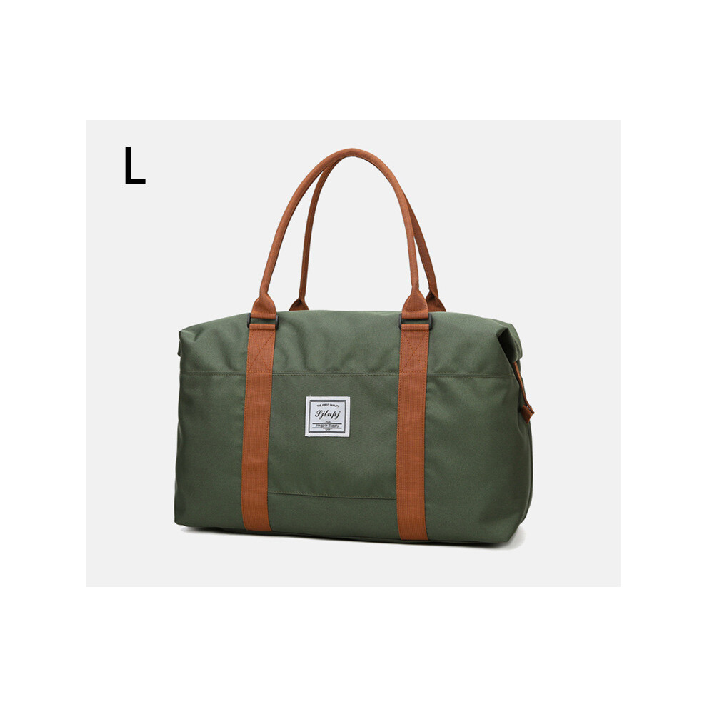 (Grand Vert Armée-L) Grand Sac de Voyage Mode Femme Cabas Cabas Sac à Main Tissu Oxford Imperméable Sac à Bandoulière
