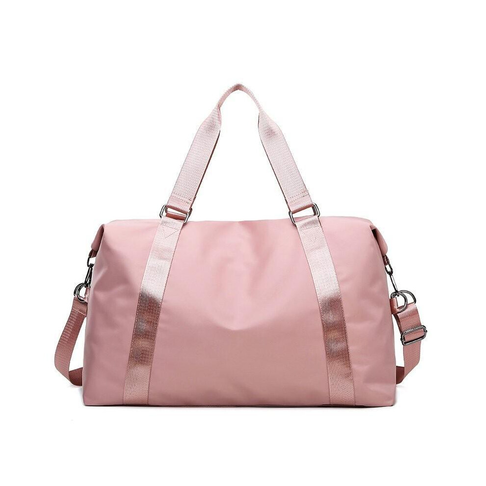 (Rose Grand) Grand sac de voyage tendance pour femme, sac fourre-tout de cabine, sac à main en nylon imperméable,