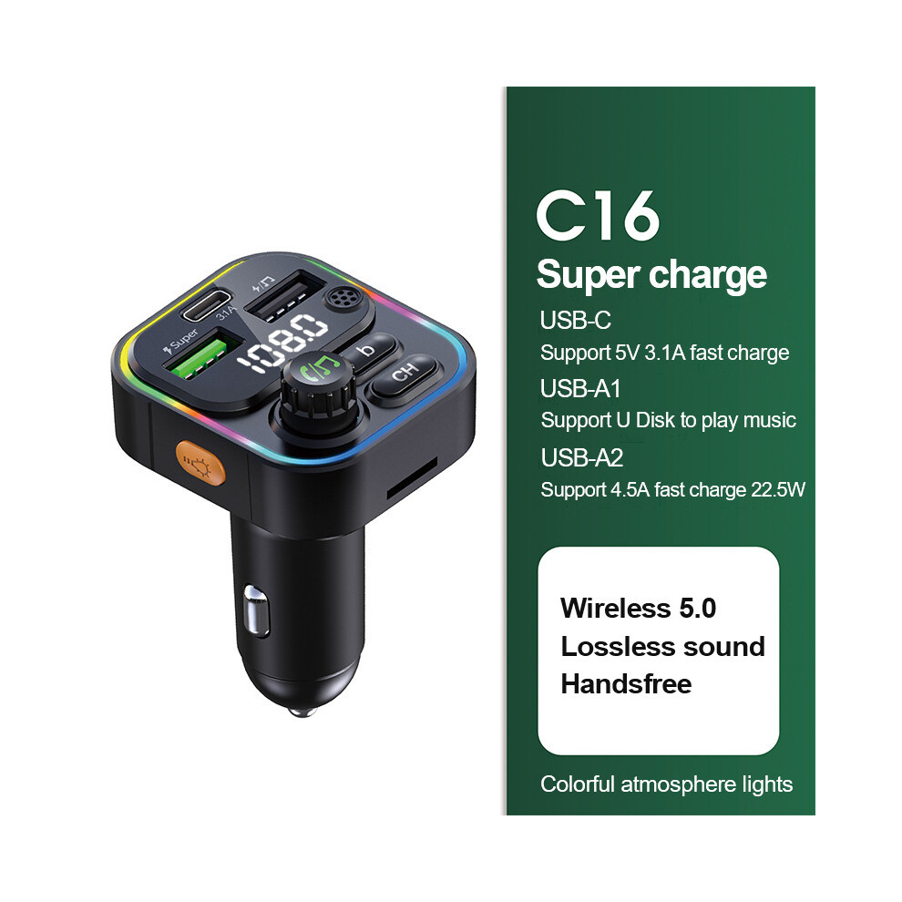 (C16)Adaptateur Bluetooth Récepteur Bluetooth Accessoires de voiture Système intelligent de voiture Électronique