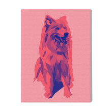 (Dog Pop Art=1705) Canvas Print Pop Art Framed DIY Install Kit- 16x20" Popular British Pop Anti-Art Movement Wall Art Home Decor Poster for Office Bedroom Living Room