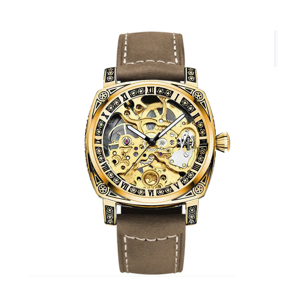 (13) Montres sculptées de marque authentique Montres entièrement automatiques pour hommes Montres mécaniques de