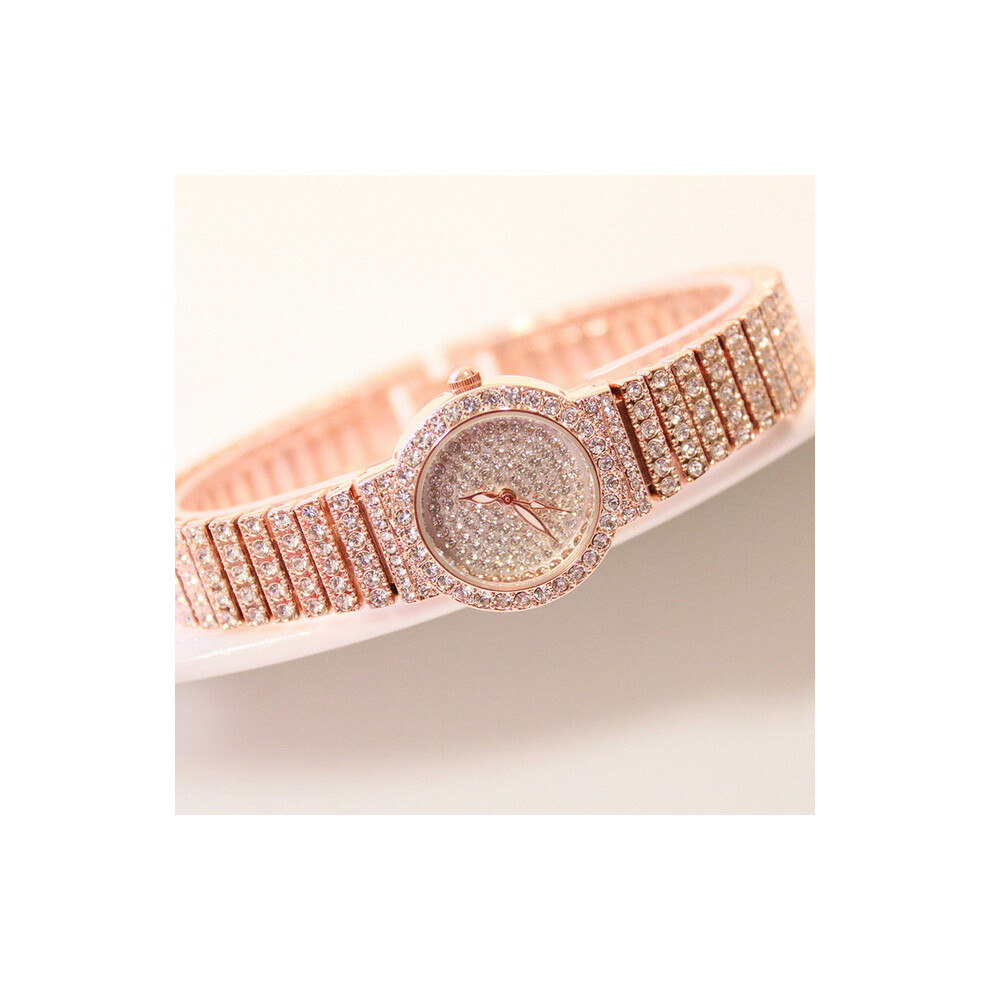 (Or rose) Montre femme BS Marques de luxe célèbres Montres-bracelets pour femmes en diamant Petite montre-bracelet