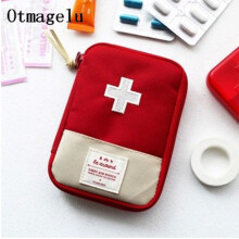 (bleu 18x13cm) Mini sac de rangement à fermeture éclair pour médicaments Trousse de premiers secours pour organisateur