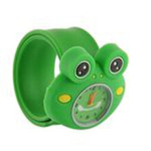 (grenouille) Montre de dessin animé pour enfants, mignon animal fruit enfants montre en silicone tapoté fille