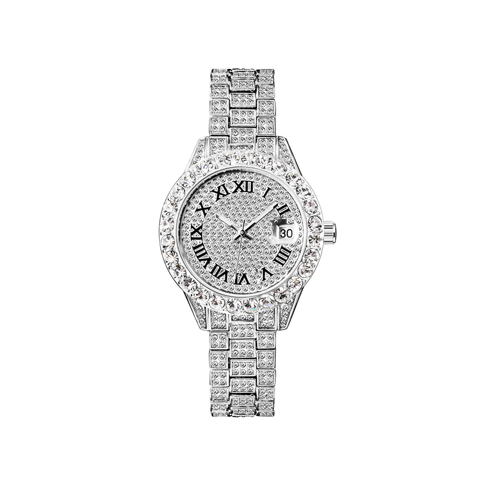 (3035-Argent) Montres à quartz roses pour femmes, petites montres de luxe élégantes, bijoux de fête, mini-montres