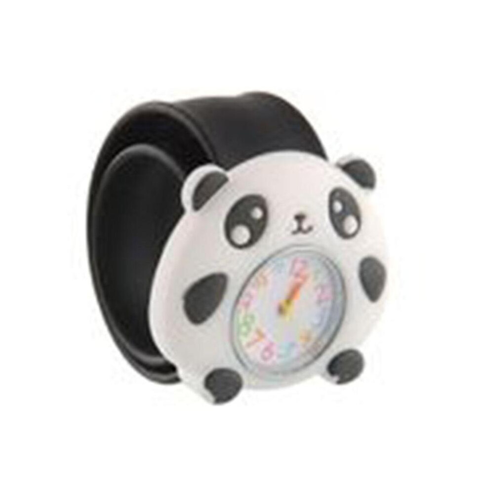 (panda) Montre de dessin animé pour enfants, mignon animal fruit enfants montre en silicone tapoté fille garçon