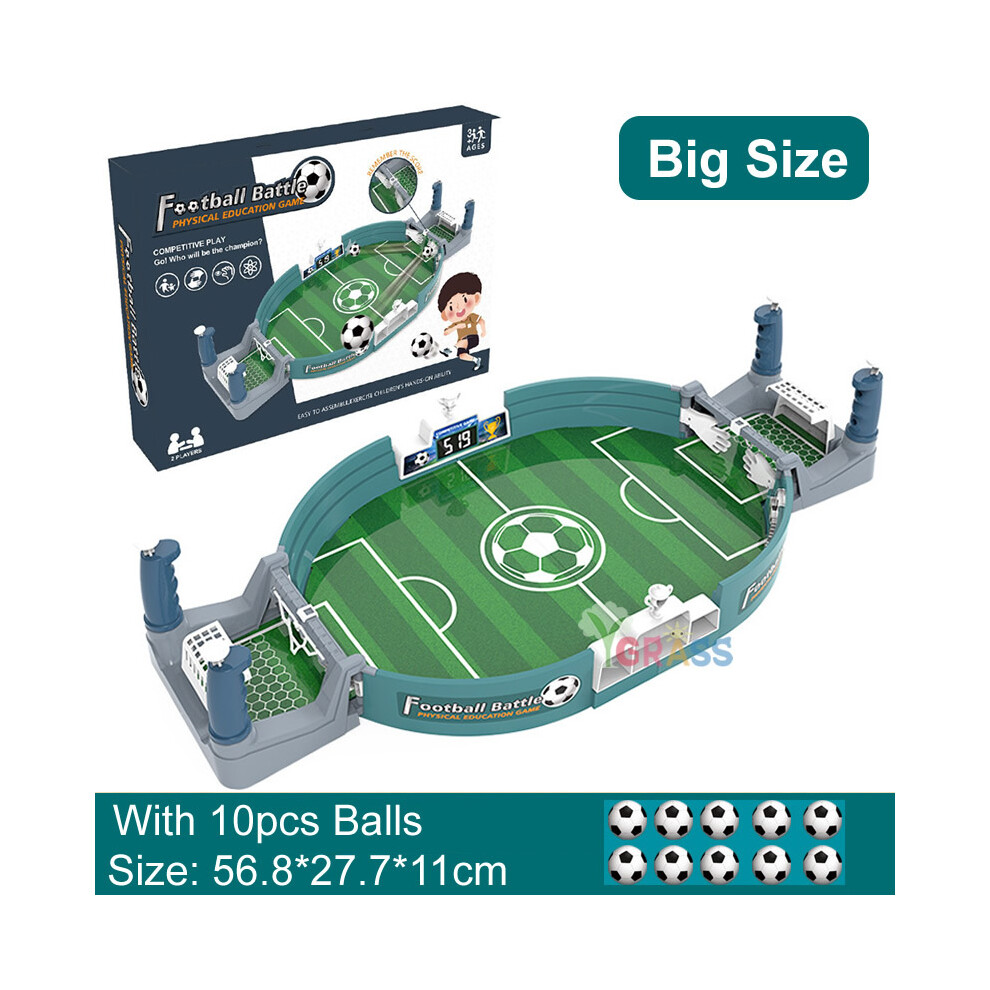 (Grand avec 10 balles) Jeu de société de baby-foot pour fête de famille Jeu de table Ballon de football Jouets