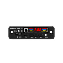 (Noir) Kit mains libres Bluetooth 5.0 pour voiture, lecteur MP3, récepteur FM sans fil, décodeur MP3, adaptateur