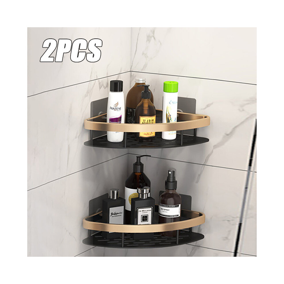 (triangle 2pcs) Étagère d'accessoires de salle de bain non perforée Étagère flottante pour étagères murales Équipement