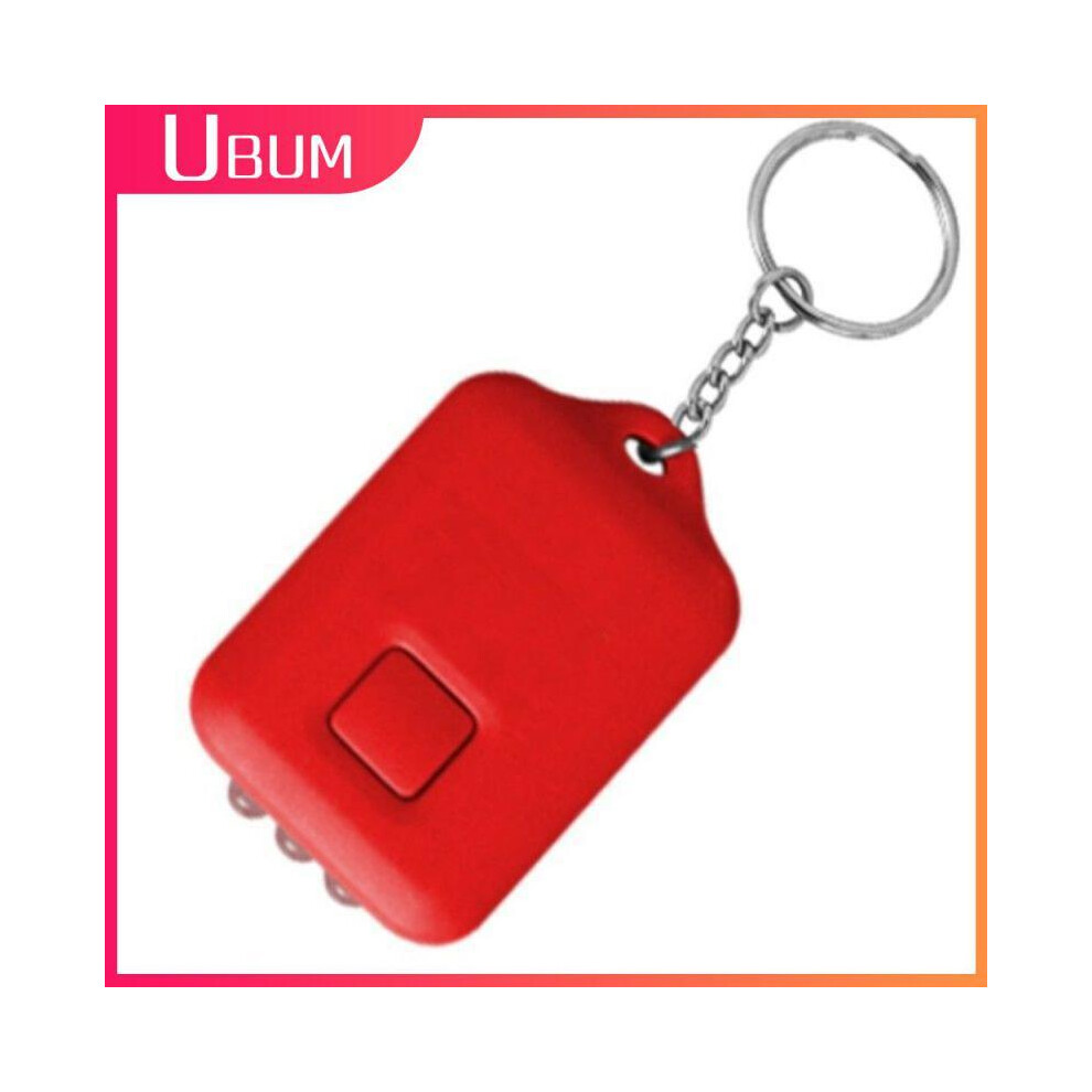 (Rouge) Mini lampe de poche LED rechargeable, lampe de poche COB portable, porte-clés, ampoule d'urgence extérieure