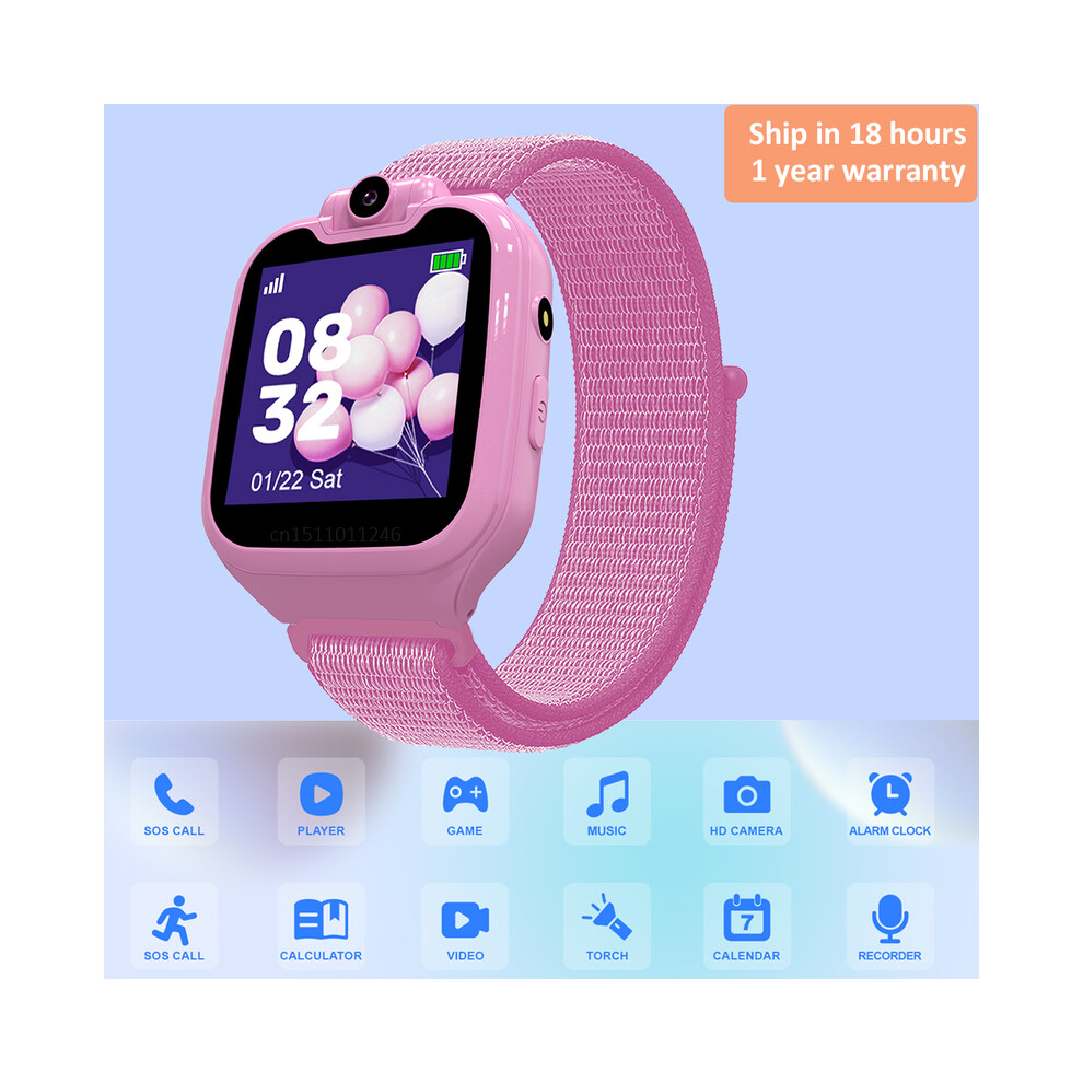 (dans un emballage de vente au détail rose) Montre intelligente 1,54 pouces pour adultes, appel téléphonique