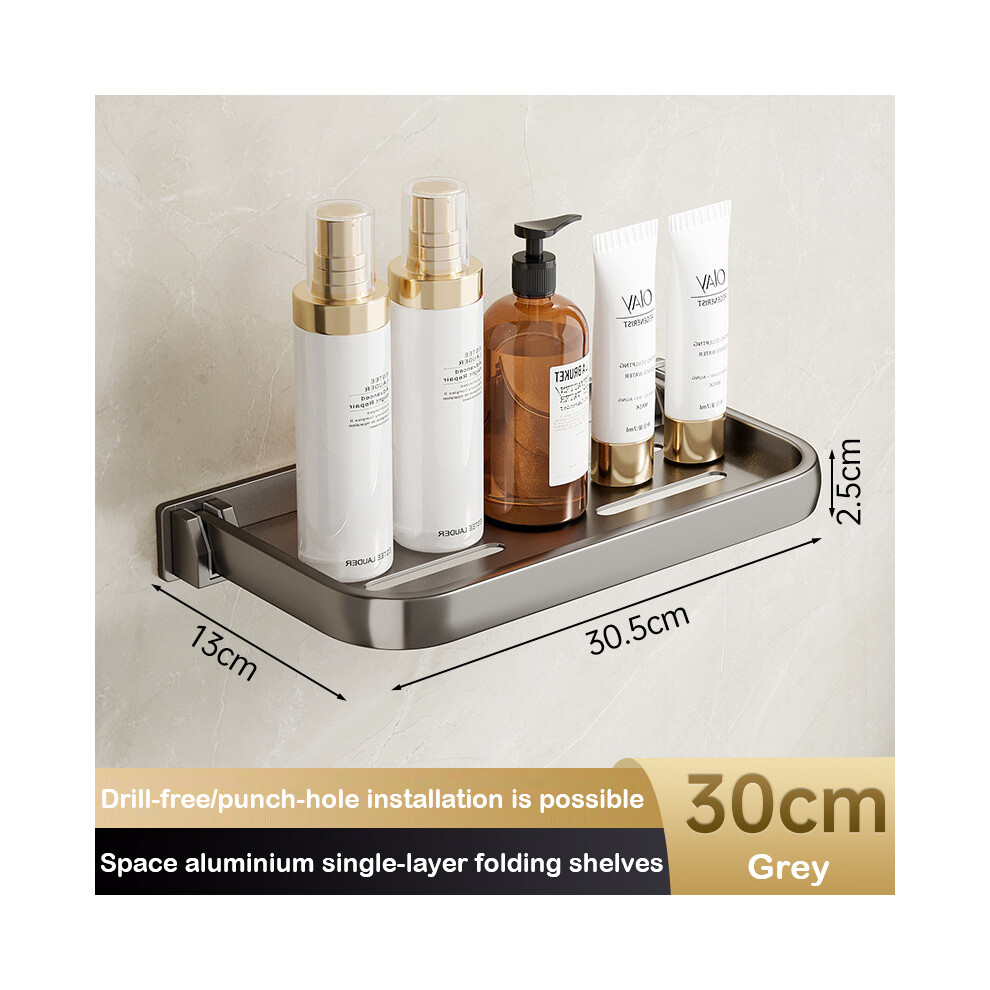 (G30) Étagère de rangement pliable pour accessoires de salle de bain, rangement pour bouteilles de maquillage,