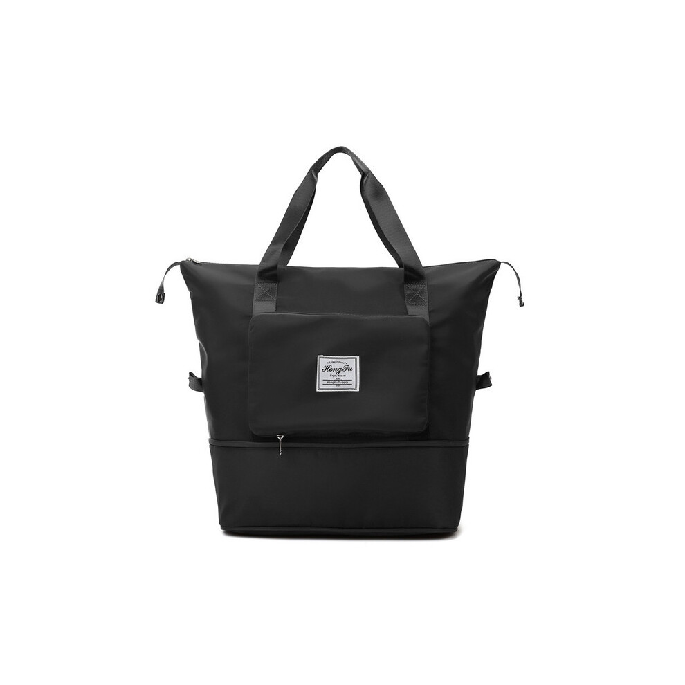 (Noir) Valises pliables de grande capacité, valises imperméables, sac fourre-tout, sac à main, sac de voyage,