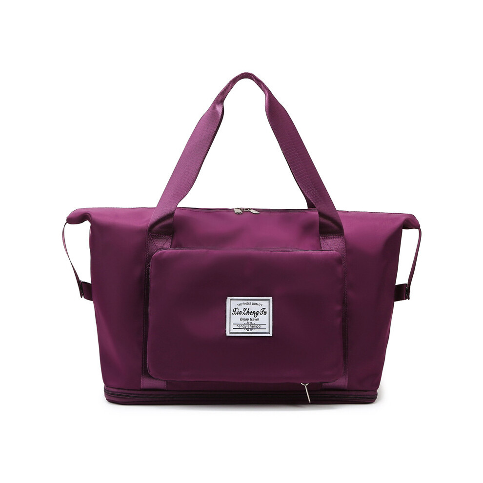 (Fuchsia) Grand sac de rangement pliable, sac de voyage, sac fourre-tout, sac à main, sac de sport imperméable,