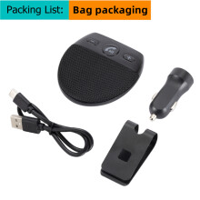 (Package de sac) Haut-parleurs de voiture sans fil Bluetooth V5.0 compatibles avec kit mains libres pour voiture,