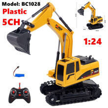 (Plastique Type A) RC Tracteur Télécommande Excavatrice Voiture Radiocommandée Caterpillar Tracteur Excavatrice