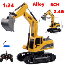 (Alliage de type A) Tracteur RC Excavatrice télécommandée Voiture radiocommandée Tracteur Caterpillar Excavatrice