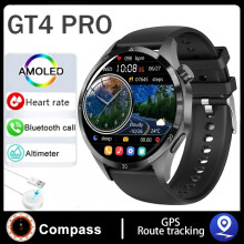 (GT4 PRO MaxBlack) Compatible avec la montre connectée Huawei GT Series pour adultes, avec suivi GPS, NFC, écran