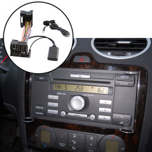 Câble auxiliaire Bluetooth 5.0 pour voiture (noir), microphone, kit mains libres, adaptateur d'appel gratuit pour