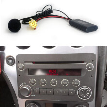 Câble auxiliaire Bluetooth 5.0 pour voiture, microphone, kit mains libres, adaptateur d'appel gratuit pour téléphone