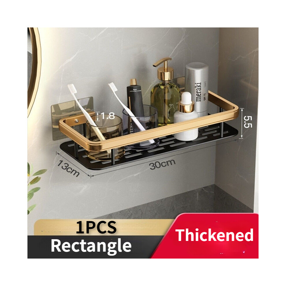(Rectangulaire 1 pièce) Accessoires de salle de bain Étagère d'angle sans perçage Espace antirouille Support de