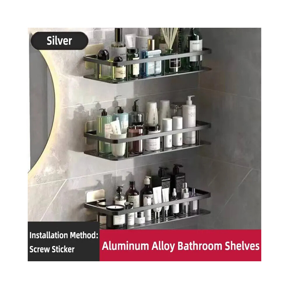 Étagère de rangement pour accessoires de salle de bain (noire 3 carrés), système de rangement pour maquillage,