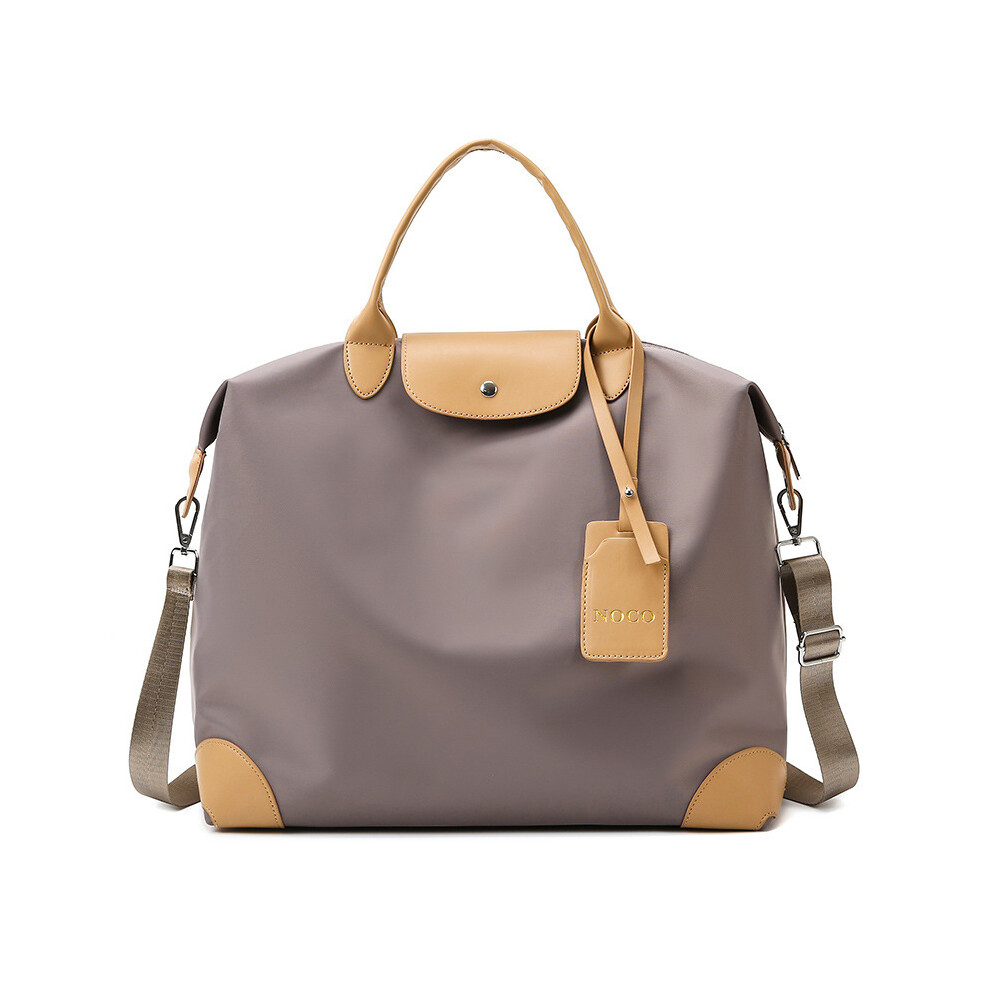(Kaki) Nouveau sac de voyage pour femme, sac à main pour femme, grand sac de sport, sac de voyage multifonctionnel,