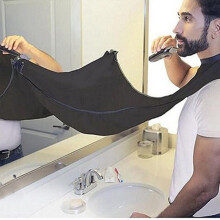 (1 tablier de rasage noir) Chiffon de rasage pour hommes, rangement de coupe de cheveux, tissu à fleurs imperméable,