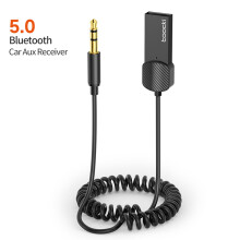 Adaptateur Bluetooth pour voiture Toocki (noir) Dongle USB 3,5 mm Jack Audio auxiliaire Bluetooth 5.0 Kit mains