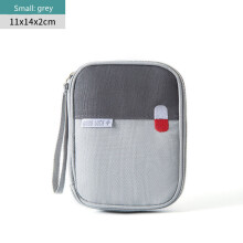 (Petit Gris) Nouvelle trousse de premiers soins familiale portable de voyage en plein air sac de rangement de